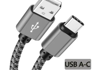 Nylon Data Cable Fast Charger USB A to Type C Charging Cable For Huawei Samsung Android phone TypeC Charging Device 1M 2M 3M
